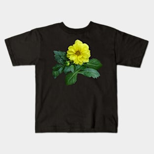 Little Yellow Dahlia Kids T-Shirt